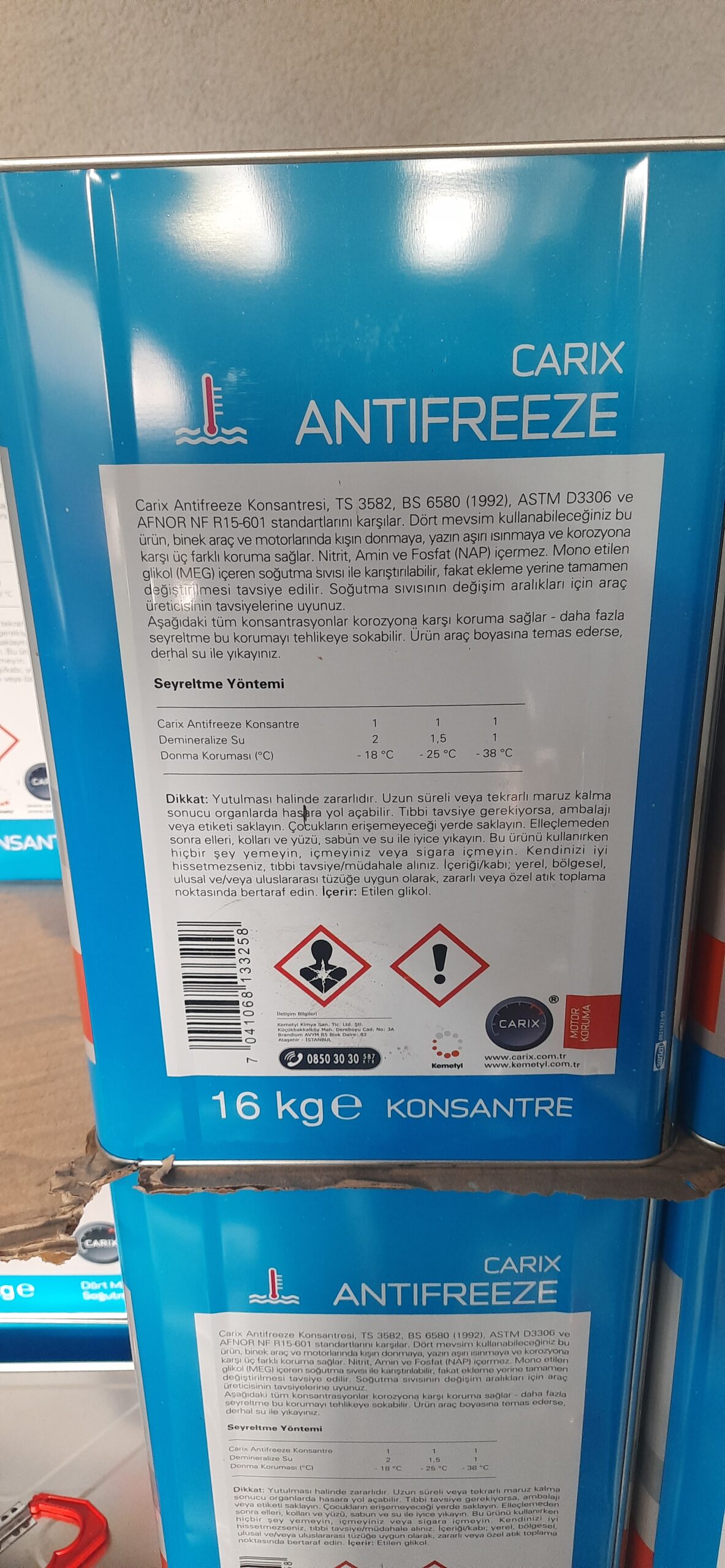 ANTİFRİZ-CARIX CONCENTRATE (16 Kg) - Görsel 2