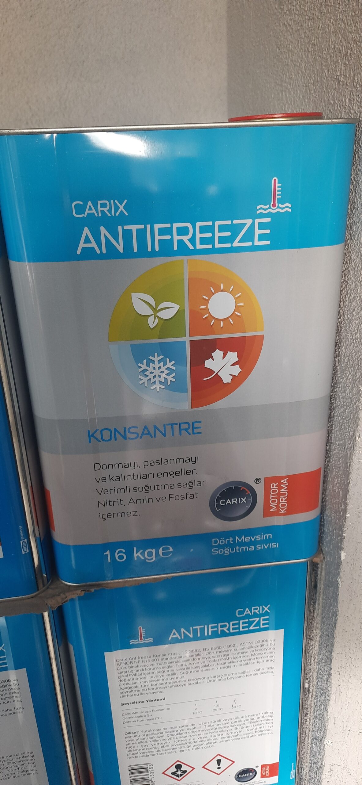 ANTİFRİZ-CARIX CONCENTRATE (16 Kg)