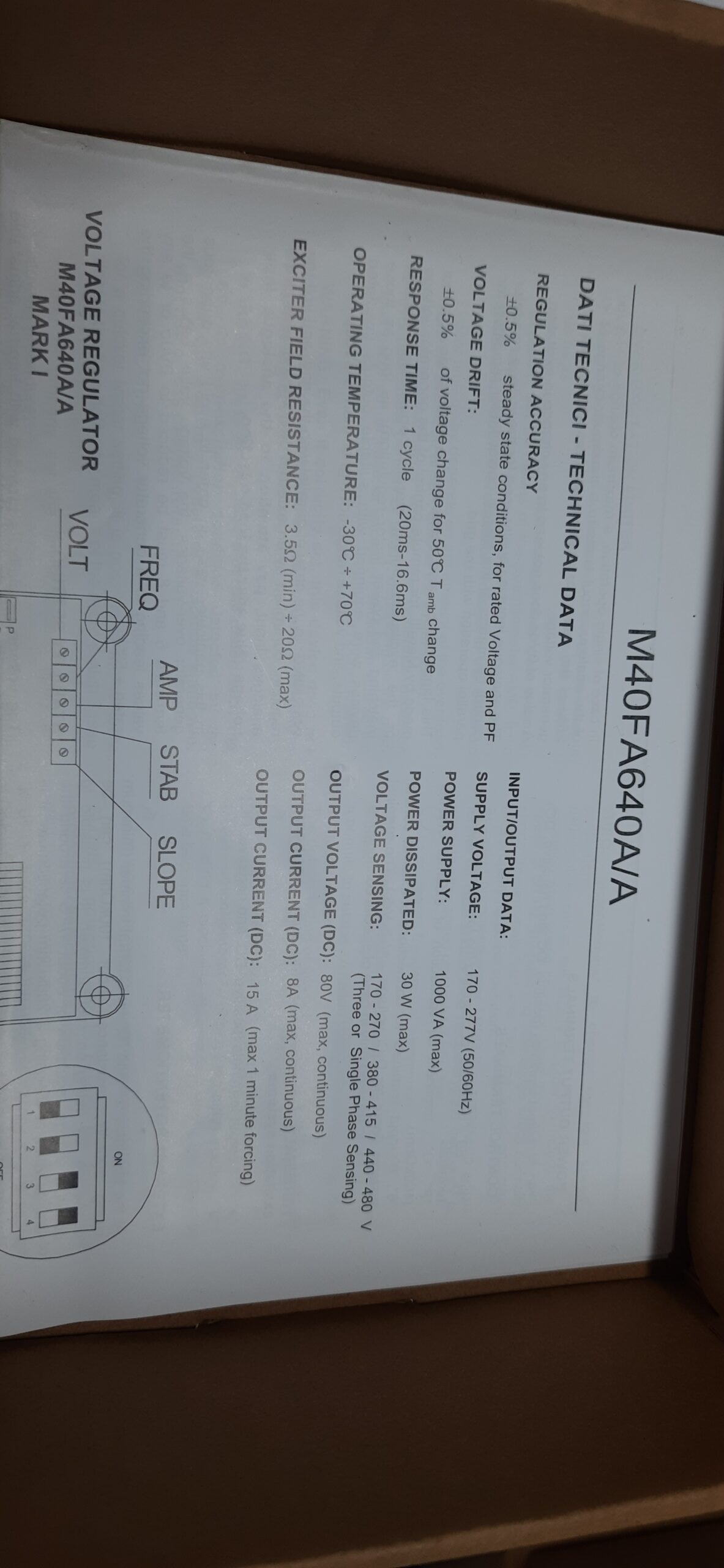 AVR-M40FA640A VOLTAJ REGÜLATÖRÜ - Görsel 3